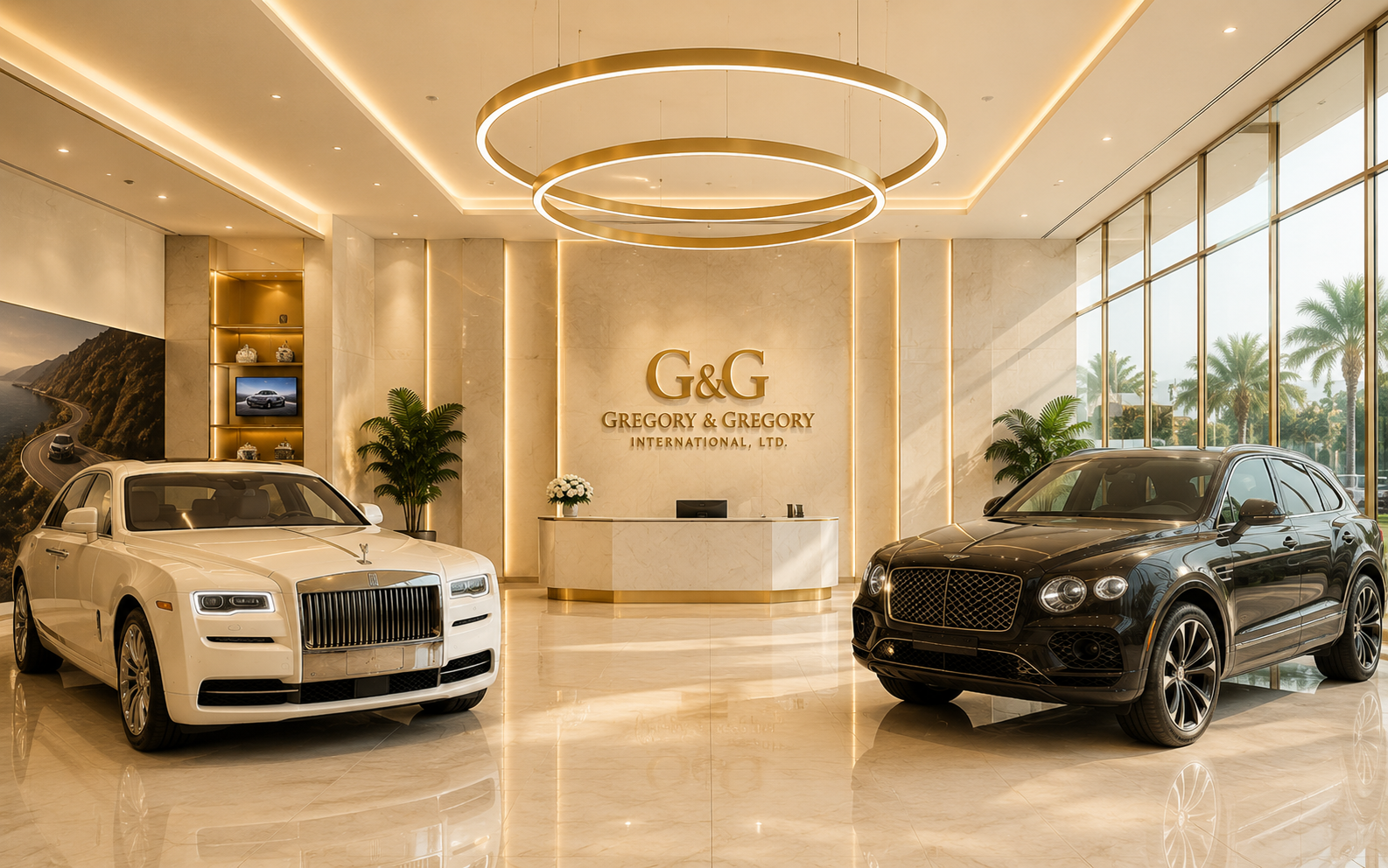Luxury automotive showroom
